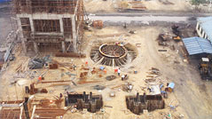 150噸鍋爐地基建設現場